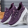 thumbnail image 4 of YOUYEDIAN Orthopedic Shoes for Women Arch Support Slip on Non Slip Work Shoes Breathable Knitted Mesh Stretch Work Shoes Comfortable 2026 New Orthopedic Shoes (Dark Purple), 4 of 7