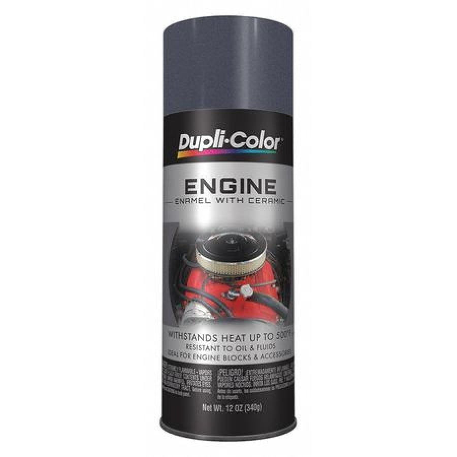 DUPLICOLOR EDE165107 16 oz. Gloss Cast Iron Gray Engine Enamel