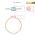 thumbnail image 5 of ANGARA Natural East-West Bezel-Set Oval Aquamarine and Diamond Ring in 14K Rose Gold for Women (Size-6x4mm) | March Birthstone, Birthday, Anniversary, Jewelry Gift for Women | Natural Aquamarine Ring, 5 of 10