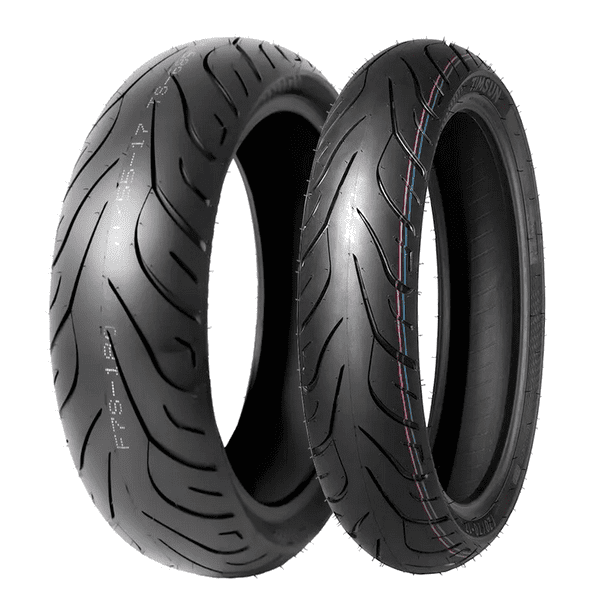 Llantas De Moto Timsun 180/55-17 73h + 120/70-17 58h Ts-689 High Grip Uso Sin Cámara