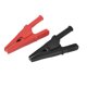 thumbnail image 1 of 2Pcs 83mm Largo Rojo Negro Plástico Prueba Cocodrilo Pinzas Clips, 1 of 1