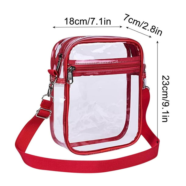 Bolso de pecho transparente de PVC, moderno, pequeño, informal, de viaje, con un solo hombro, tipo bandolera, para hombre y mujer.