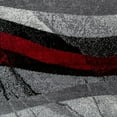 thumbnail image 2 of Paco Home Modern Area Rug with Wave Effect in Grey Red - 5'3" x 7'7" (5'x7'), 2 of 5
