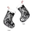 thumbnail image 3 of Bingfone Gothic Skull Floral Art Print Personalized Christmas Stocking - Snowman Design Large 18 inch,Family Holiday Season Decor, 3 of 7