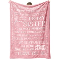 Sister Birthday Gifts, Get Well Blanket for Sister, Inspirational Gifts Blanket for Sister, Sister Gifts for Mothers Day Christmas Graduation Wedding, Thinking of You Gifts for Sister