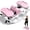 Pink, variant on Complete Low Impact Side Stepper Set: Exercise Machine with Resistance Bands & Non-Slip Mat