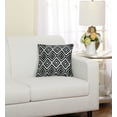 thumbnail image 3 of Lanco Ikat Diamond Decorative Throw Pillow, Set of 2, 16" x 16", Square,  Black/White, Geometric, 3 of 9