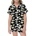 thumbnail image 4 of Weebloom Kids Halloween Pajamas Girls Robes Soft Comfortable Flannel With Lapel Collar for Everyday Relaxation Halloween Girl Pajamas Set 2-3 Years, 4 of 4