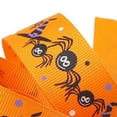 thumbnail image 6 of Cheers.US Halloween Wired Edge Ribbons Bat Spider Web Printed Ribbon Witch Legs Hat Skull Pumpkin Ribbons Halloween Decorative Wrapping Ribbon for Halloween Home Wreath DIY Craft Floral Bow, 6 of 7