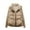 Khaki Vest, variant on Htigea Sleeveless Jacket for Women Fall Winter Puffer Vest Solid Casual Loose Fit Coats Trendy Zip Stand Collar Vest with Pockets White M