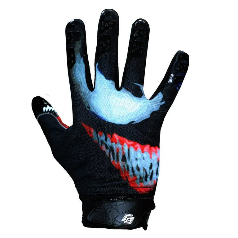 Eternity Gears Eternity gears Jester Football gloves - Tacky grip Skin  Tight Football gloves - Pro Elite Super Sticky Receiver Football gloves