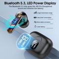 thumbnail image 3 of Auriculares inalámbricos Casan 2023 Bluetooth 5.3 HiFi Stereo 40H Playtime, 3 of 7
