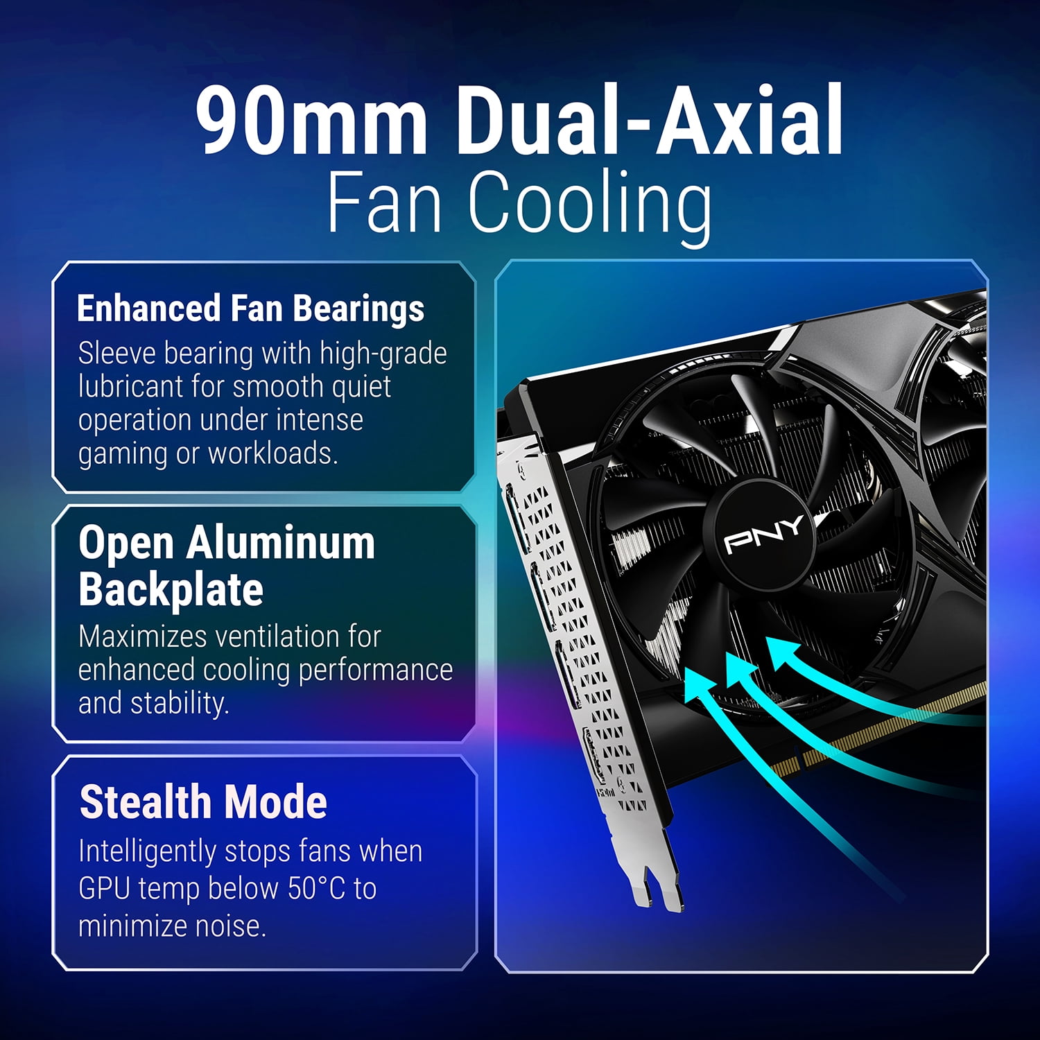 PNY NVIDIA GeForce RTX™ 5050 Dual Fan, Graphics Card 8GB GDDR6, SFF-Ready, 2-Slot