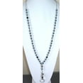 thumbnail image 2 of Artistic Multicolored Women's Beaded Fashion Necklace Lanyard, Slim and Beautiful, Super Durable for Badge, Keys, ID, 34 inches Long (Blue Non Breakaway (Stronger)), 2 of 8