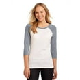 thumbnail image 1 of Juniors 50/50 3/4-Sleeve Raglan Tee - Heathered Nickel/White - Medium, 1 of 4