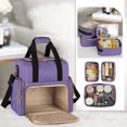 thumbnail image 3 of Bolsa de maquillaje LUXJA Large Travel con 3 fundas extraíbles, color morado, 3 of 8