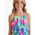 thumbnail image 3 of Justice Girls 2 piece Ruffle Halter Tankini Swimsuit, sizes XS-XL, 3 of 6
