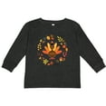 thumbnail image 3 of Inktastic Thanksgiving Turkey Fall Holiday Wreath Boys or Girls Long Sleeve Toddler T-Shirt, 3 of 5