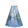thumbnail image 7 of Yayeee Kitchen Hanging Hand Towels Set of 2 with Loop Bathroom Absorbent Tie Towel, Blue Sky and River, 7 of 7