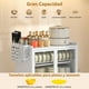 thumbnail image 3 of Mueble para Trastes de Cocina, Organizador de Trastes de 3 Niveles con Puerta, Estante de Microondas, Gabinete para Cocina, 59x45x28 CM, 3 of 9