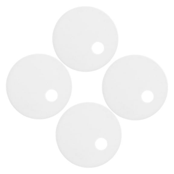 OUNONA 2 Pair Decorative Toilet Bolt Caps White Plastic Covers Toilet Bowl Bolts Cover Toilet Seat Floor Caps For Bathroom Fixture Parts