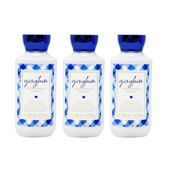 Bath and Body Works Gingham 24 Hour Moisture Body Lotion Gift Set - Pack of 3