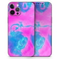 thumbnail image 5 of DesignSkinz Abstract Iridescent Vivid Pink Swirl Full-Body Skin Decal Wrap Cover for iPhone SE, 5 of 9