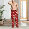 thumbnail image 5 of Uemuo Bulldog Red Pattern Men's Wide Leg Palazzo Lounge Pants with Pockets Light Weight Loose Comfy Casual Pajama Pants-XX-Large, 5 of 9