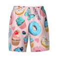 thumbnail image 4 of Lsque Mens Swim Trunks Cupcakes and Donuts Pattern - Bathing Suit Compression Liner - Beach Swim Shorts Swimwear - (S-3XL) - Stretch Quick Dry -Large, 4 of 9