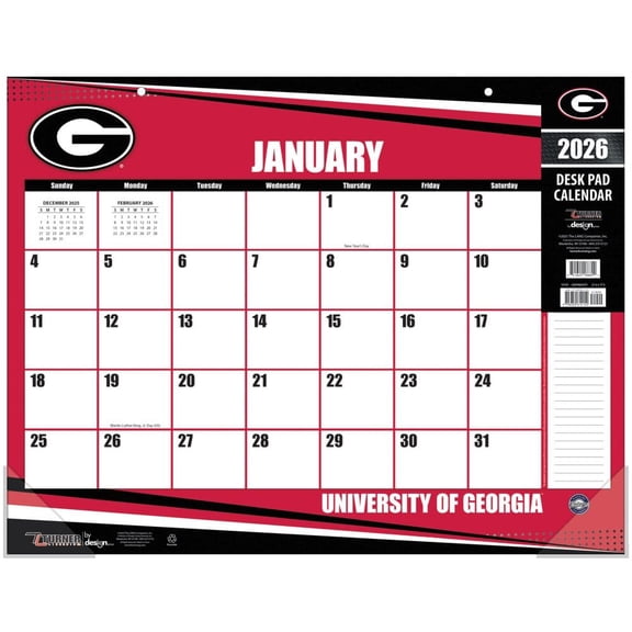 Turner Licensing, Georgia Bulldogs 2026 Desk Pad