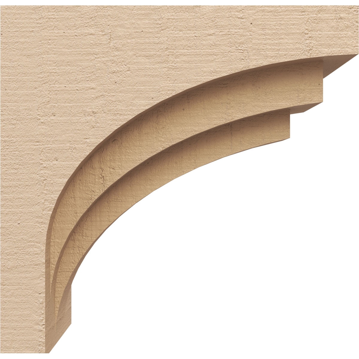 6"W x 12"D x 12"H Classic Rockford Rough Cedar Woodgrain TimberThane Corbel, Primed Tan