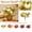 B004- Style D, variant on Halloween Decor, Halloween Decorations for Home, Artificial Fall Flowers, Fall Pumpkin Decor, 30Cm 12 Inch 4 Piece Set of Faux Maple Leaves, Berry Clusters, Small Pumpkins for