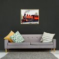 thumbnail image 4 of Nawypu  Train Print Watercolor Transportation Steam Locomotive Paintings Canvas Wall Art Railroad Poster Canvas Artwork Ready to Hang Home Nursery Boys Room Decor (Red), 4 of 5