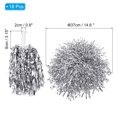 thumbnail image 2 of Uxcell 18Pcs Cheerleading Pom Poms with Baton Handle for Game Sports, Silver Tone, 2 of 6