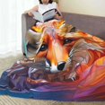 thumbnail image 6 of Fuzoiu Color Splash Fox Portrait Print Ultra-Soft Micro Fleece Blanket,All Seasons Flannel Throw, Lightweight Blanket for Bed, Sofa, Couch, Movie Night, Camping, and Travel-40"x30", 6 of 7