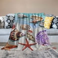 thumbnail image 2 of PRATYUS  Seashells Blanket Gift for Girls Boys, Throw Blanket Gift for Kids Super Cozy Lightweight Flannel Throws Blankets for Bed Sofa Couch 60x80in, 2 of 6