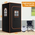 thumbnail image 6 of MOPHOTO Portable Sauna for Home,Upgraded Personal Steam Box with 3L&1200W Steamer Folding Chair Remote Control Extra Large Size Home Sauna Tent for Relaxation Spa, 6 of 9