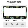 thumbnail image 3 of Cactus Tropical Plants Summer License Plate Frame 2 Pieces Floral Flowers Seamless License Plate Cover License Plate Novelty License Plate Frame for Women Men Stainless Aluminum License Plate Cover, 3 of 6