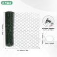 thumbnail image 3 of Uxcell 2-Pack Malla de Alambre para Gallinas, 15 in x 13.1 ft Cerca de Alambre de Hierro para Aves de Corral/Jardín/Protección de Plantas [Verde], 3 of 6