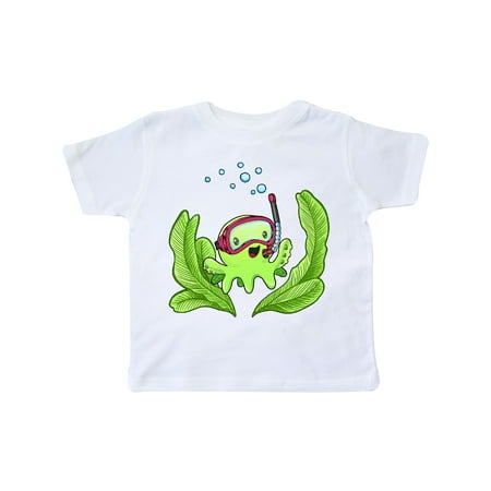 

Inktastic Cute Octopus in Snorkeling Mask with Seaweed Gift Toddler Boy or Toddler Girl T-Shirt