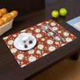 thumbnail image 2 of Placemat, Pioneer Flower Floral Print Pattern Place Mats Table Mat Set Of 2, PVC Washable Placemats for Party Kitchen Dining Decoration, 18x12 Inch, Fade Resistant, 2 of 6