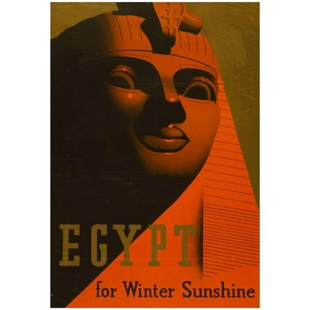 Egypt for Winter Sunshine Travel Vintage Ad Poster Print Poster -
