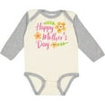 thumbnail image 3 of Inktastic Happy Mothers Day with flowers Boys or Girls Long Sleeve Baby Bodysuit, 3 of 5
