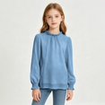thumbnail image 5 of HIPYLO Thermal Tops for Girls Tops Teens Girls Size 8 Long Sleeve Tops Kids Christmas Shirts Cropped Shirts Toddler Clothes Girls 3t Girls Clothes 18, Blue 7-8 Years, 5 of 7