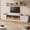 White, variant on NVCODSA 94.5" Fireplace TV Stand with 47.3'' Fireplace Up to 100" TVs, Modern Entertainment Center with Storage Cabinets, Natural