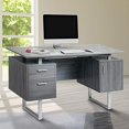 thumbnail image 3 of Techni Mobili Bureau de bureau Moderne à 3 Tiroirs et Classeur Vertical, Gris, 3 of 5