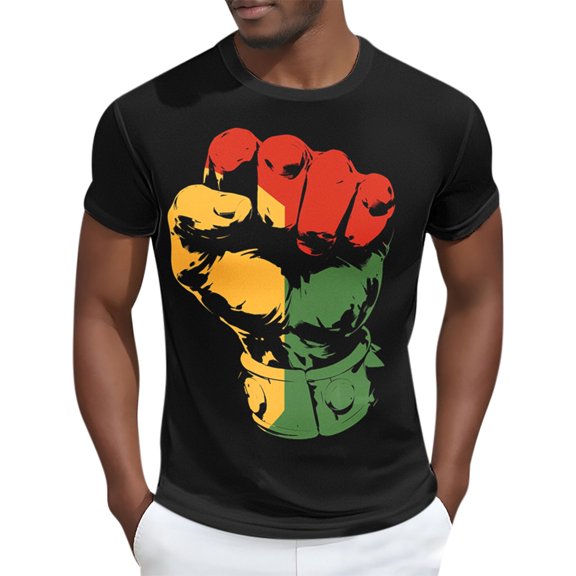 KeShDi Summer Mens Shirts Men's Printed Short Sleeved Shirt Short Sleeved Round Neck Top/shirt Multicolor 3X