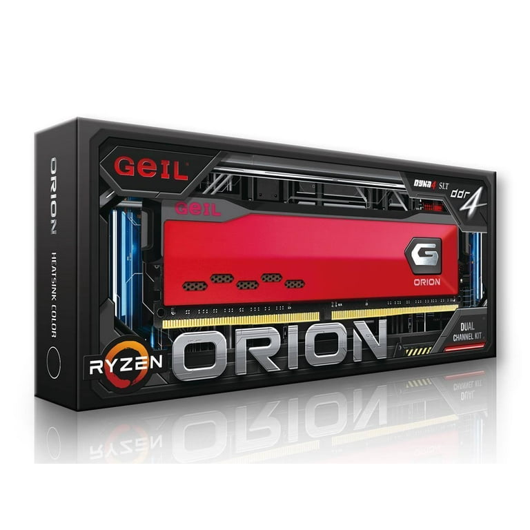 GeIL ORION AMD Edition 16GB (2 x 8GB) 288-Pin DDR4 SDRAM DDR4 3200 (PC4 25600) Intel XMP 2.0 Desktop Memory Model GAOG416GB3200C16BDC GeIL ORION AMD Edition 16GB (2 x 8GB) 288-Pin DDR4 SDRAM DDR4 3200 (PC4 25600) Intel XMP 2.0 Desktop Memory Model GAOG416GB3200C16BDC