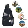 thumbnail image 5 of Sling Bag for Men, whale jellyfish moon stars space Fanny Pack Crossbody Bags Shoulder Chest Bag, Small Gym Bag Anti Theft Crossbody Backpack Daypack for Travel Sports Running Hiking, 5 of 7