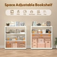 thumbnail image 6 of 5 Tier Bookshelf, 55" Tall Bookcase, Metal Bookcase with Adjustable Shelves and Book Stopper, Modern Bookshelf for Bedroom, Living Room, Home Office, Library, Black(55" H*31" W*10" D), Black, 6 of 9